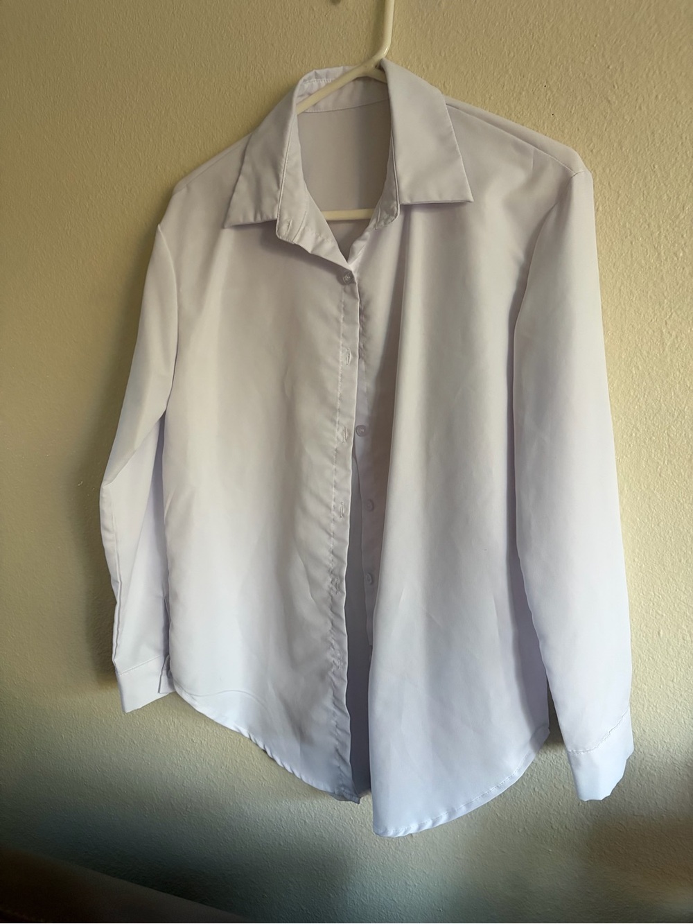 Crisp White Button-Up Shirt